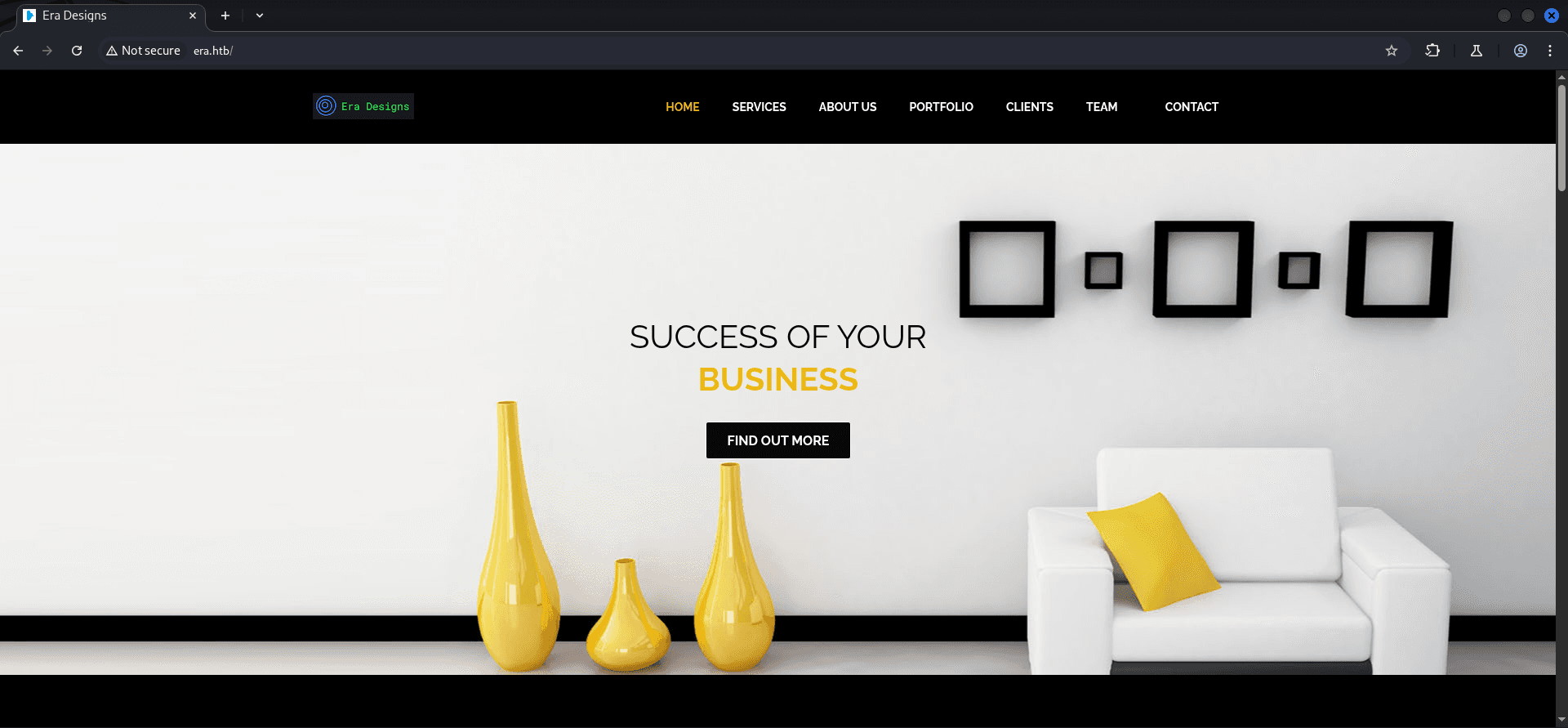 Era Designs Website hosted on Port 80/TCP