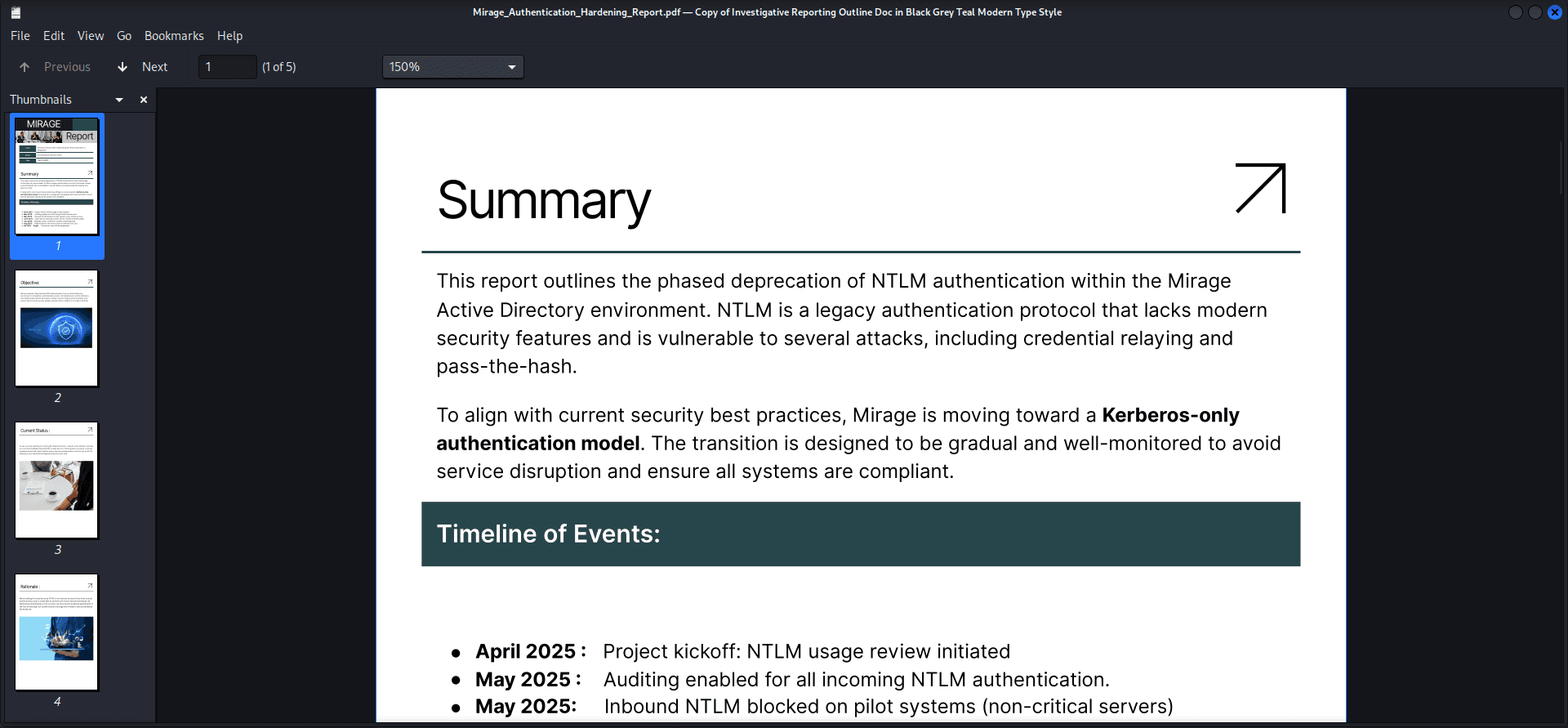 Hack-The-Box Mirage Machine - Report Summary for the Security Transition Plan