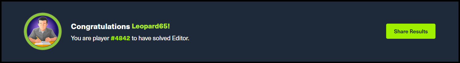 Hack-The-Box Editor Machine - Machine Completed