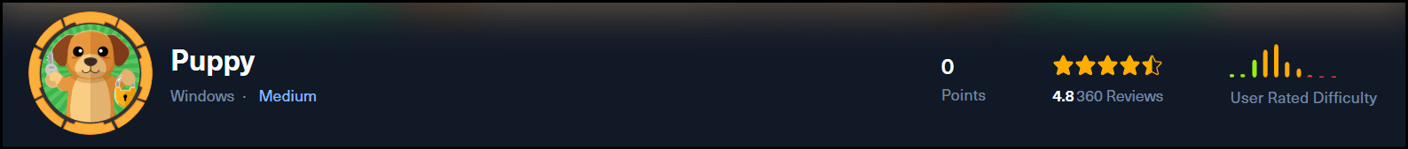 HackTheBox Puppy Machine - Banner